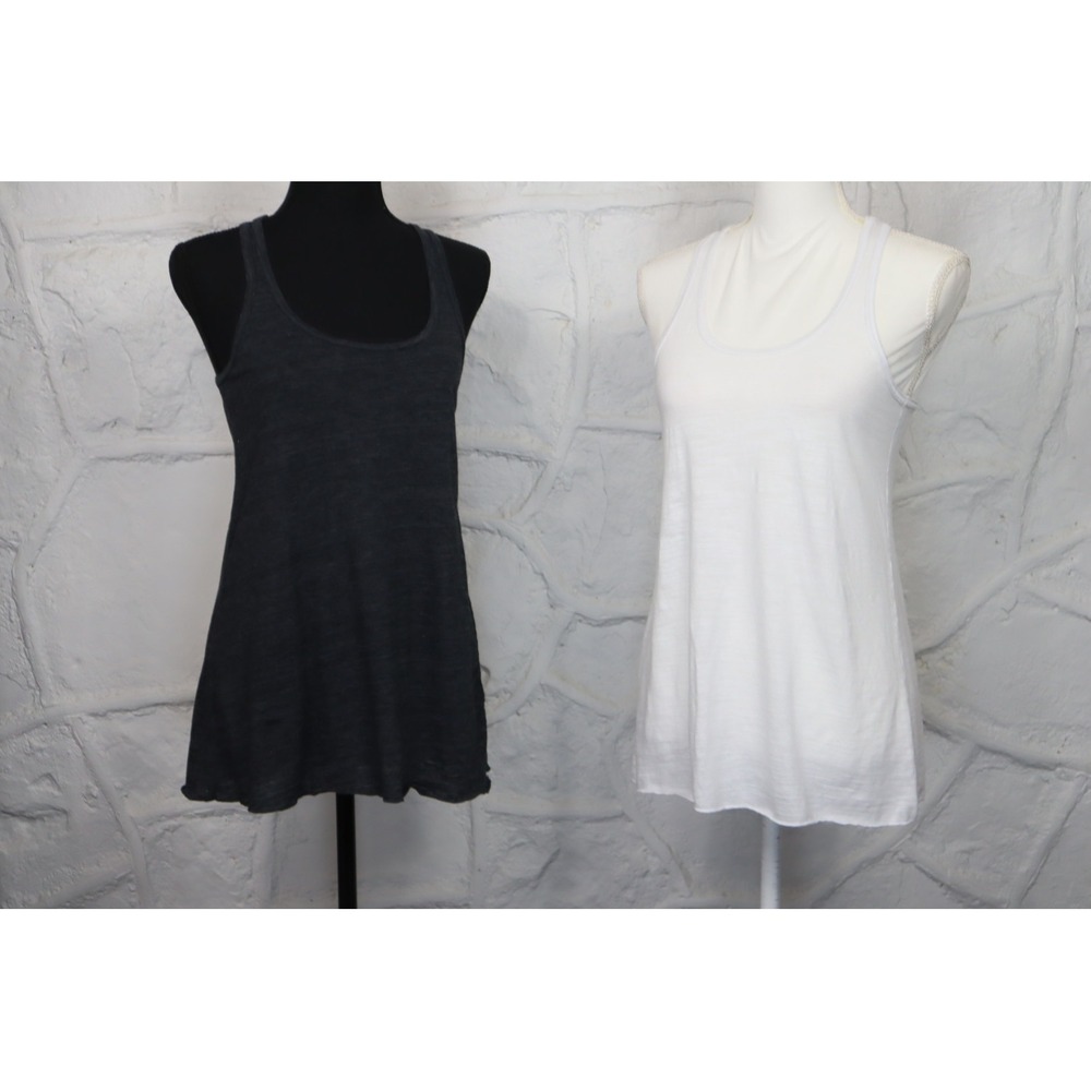 Women's Flowy Tank Set - Gray, White - Size S